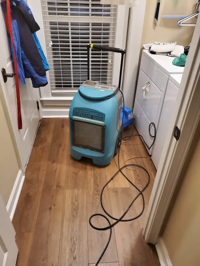 Commercial dehumidifier deployed for Flood Damage Cleanup in Macomb